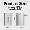JOYOUNG Elektrischer Wasserkocher und Spender – 5,5 l, einstellbare Temperatur und Sicherheit …